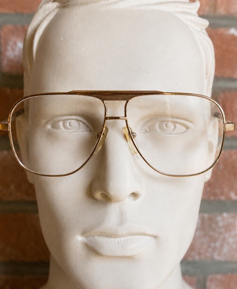 Vtg Nikon Titanium Gold Aviator Eyeglasses Frames 61 14 Oversized RX Japan